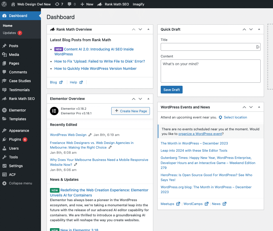 wordpress-dashboard